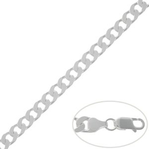 Cadena plata 925mm barbada – 7.50mm