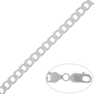 Cadena plata 925mm barbada – 8mm