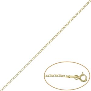 Cadena rolot plata chapada oro – 1mm