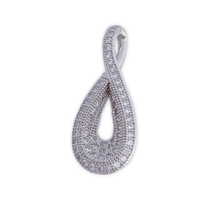 Colgante plata 925mm lagrima circonitas