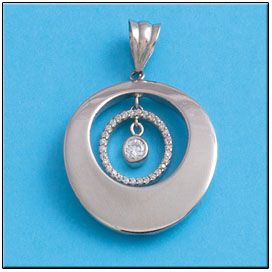 Colgante plata 925mm redondo circonitas