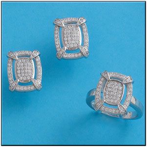 Pendientes plata 925mm circonitas