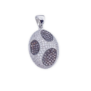 Colgante plata 925mm circonitas negras