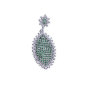 Colgante plata 925mm circonitas verdes