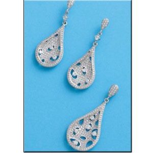 Pendientes plata 925mm circonitas
