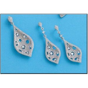 Pendientes plata 925mm circonitas