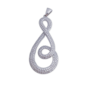 Colgante plata 925mm circonitas