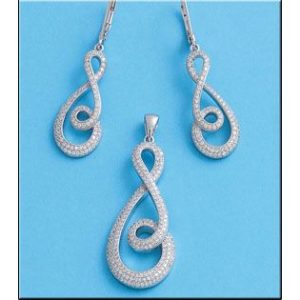 Pendientes plata 925mm circonitas