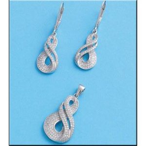 Colgante plata 925mm circonitas