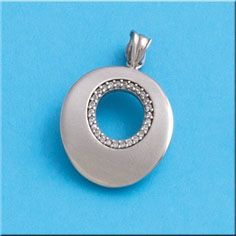 Colgante plata 925mm circulo circonitas