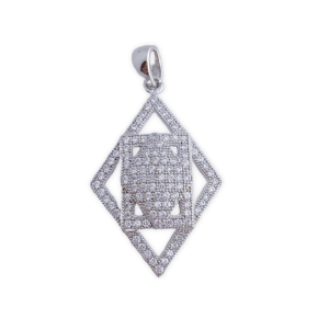 Colgante plata 925mm rombo circonitas
