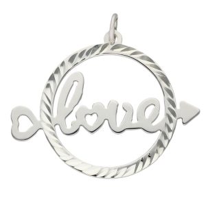 Colgante plata 925mm love