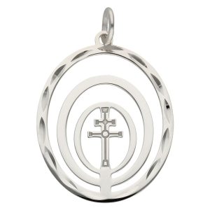 Colgante plata 925mm cruz de caravaca