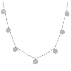 Gargantilla plata 925mm charms circulos