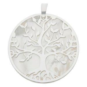 Colgante plata 925mm arbol de la vida nacar – 40mm