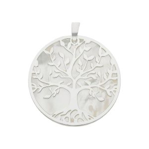 Colgante plata 925mm arbol de la vida nacar – 25mm