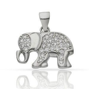 Colgante plata 925mm elefante circonitas – 18x12mm