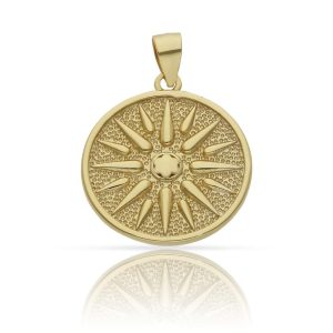 Colgante plata chapada oro sol egipcio – 20mm