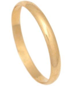 Alianza oro 18kl lisa media caña – 2.50mm
