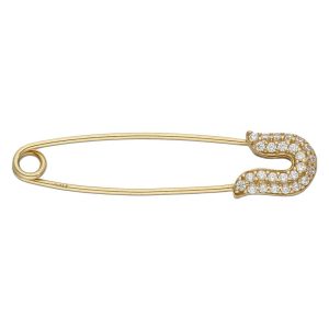 Alfiler oro 18kl bebe circonitas