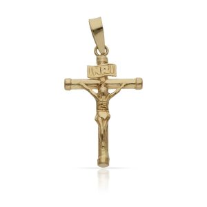 Cruz oro 18kl cristo – 15x24mm