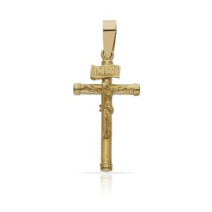 Cruz oro 18kl cristo – 14x23mm