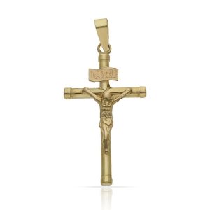 Cruz oro 18kl cristo – 15x24mm