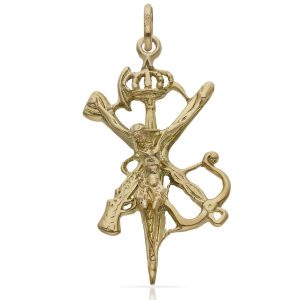 Cruz oro 18kl del legionario -24x45mm