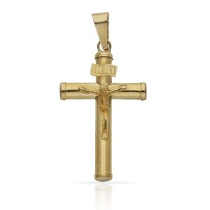 Cruz oro 18kl cristo – 17x30mm