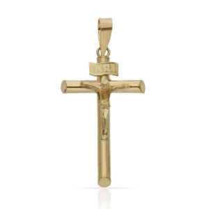 Cruz oro 18kl cristo – 15x38mm