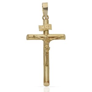 Cruz oro 18kl cristo – 17x32mm