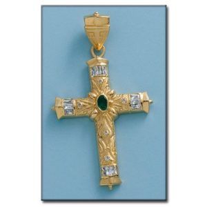 Cruz oro 18kl baguettes – 38x55mm