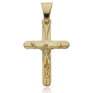 Cruz oro 18kl cristo – 21x33mm