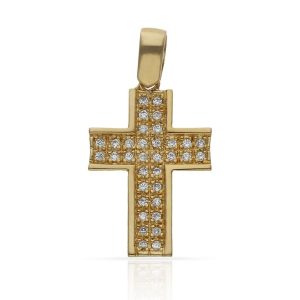 Cruz oro 18kl circonitas – 14x20mm