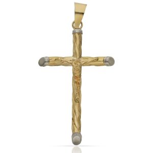 Cruz oro 18kl cristo – 21x36mm