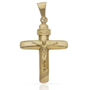 Cruz oro 18kl cristo – 26x37mm