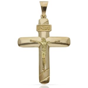 Cruz oro 18kl cristo – 32x45mm