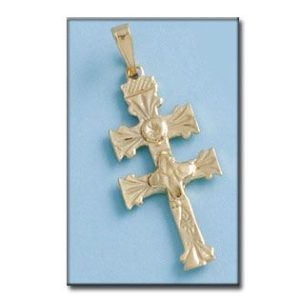 Cruz oro 18kl de caravaca – 17x35mm