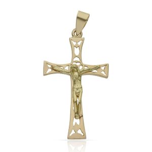 Cruz oro 18kl cristo – 16x30mm