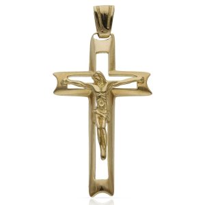 Cruz oro 18kl cristo – 23x39mm