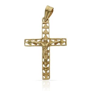 Cruz oro 18kl cristo – 18x28mm