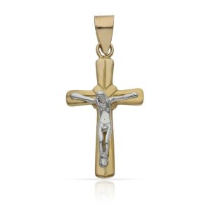 Cruz oro 18kl cristo – 15x27mm