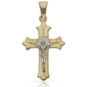 Cruz oro 18kl cristo – 22x36mm