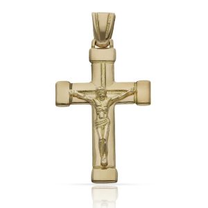Cruz oro 18kl cristo – 21x33mm