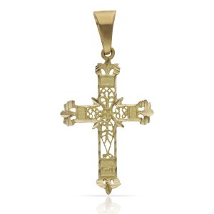Cruz oro 18kl filigrana – 18x32mm