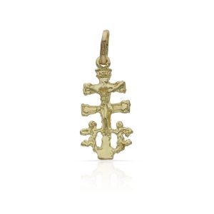 Cruz oro 18kl caravaca – 10x19mm