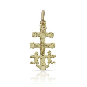 Cruz oro 18kl de caravaca – 12x23mm