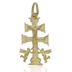 Cruz oro 18kl de caravaca – 17x29mm