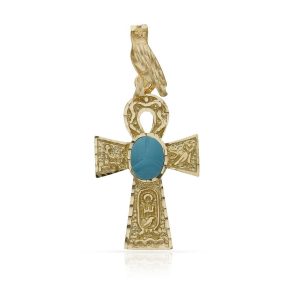 Cruz de la vida oro 18kl – 17x30mm