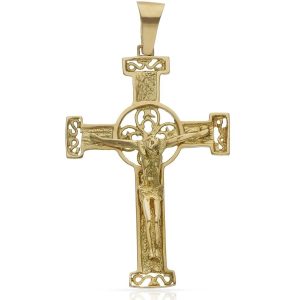 Cruz oro 18kl cristo – 31x47mm